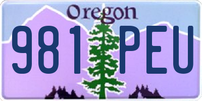 OR license plate 981PEU