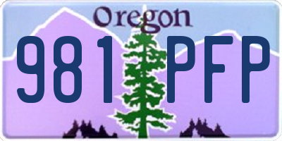 OR license plate 981PFP