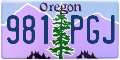 OR license plate 981PGJ