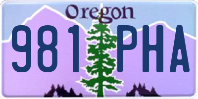 OR license plate 981PHA