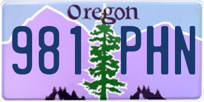OR license plate 981PHN
