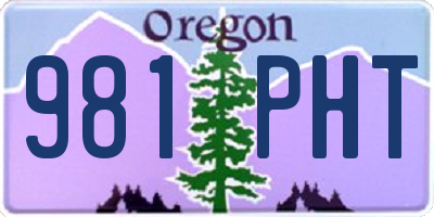 OR license plate 981PHT