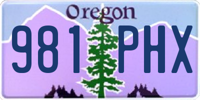 OR license plate 981PHX