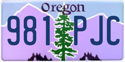 OR license plate 981PJC