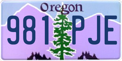 OR license plate 981PJE