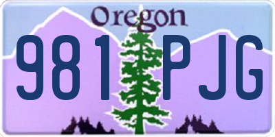 OR license plate 981PJG