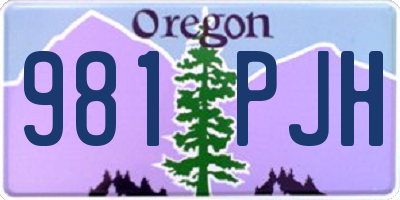 OR license plate 981PJH