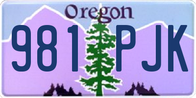 OR license plate 981PJK