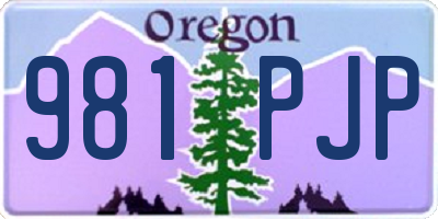 OR license plate 981PJP