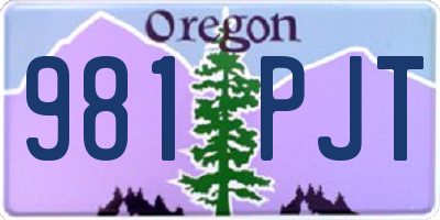 OR license plate 981PJT