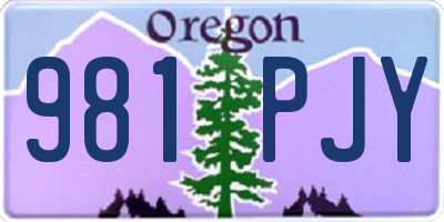 OR license plate 981PJY