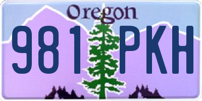 OR license plate 981PKH