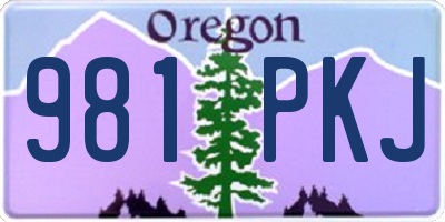 OR license plate 981PKJ