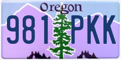 OR license plate 981PKK