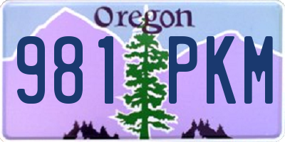 OR license plate 981PKM