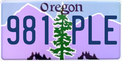 OR license plate 981PLE