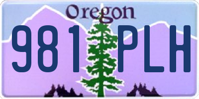 OR license plate 981PLH
