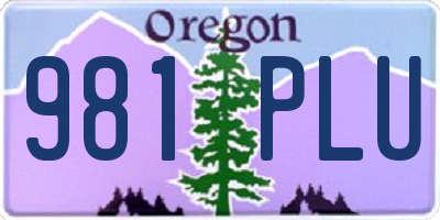 OR license plate 981PLU