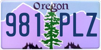 OR license plate 981PLZ