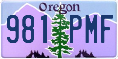OR license plate 981PMF