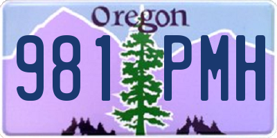 OR license plate 981PMH