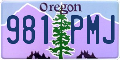 OR license plate 981PMJ