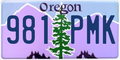 OR license plate 981PMK