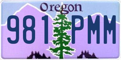OR license plate 981PMM