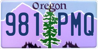 OR license plate 981PMQ