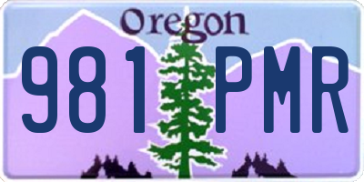 OR license plate 981PMR