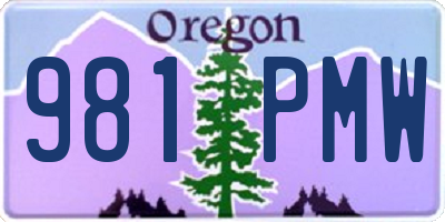 OR license plate 981PMW