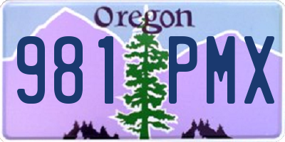 OR license plate 981PMX
