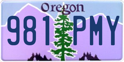 OR license plate 981PMY