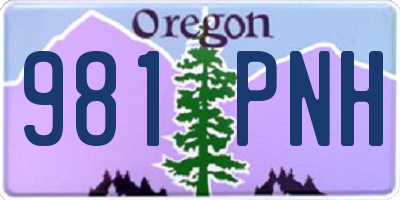 OR license plate 981PNH