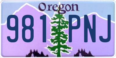 OR license plate 981PNJ