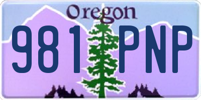 OR license plate 981PNP