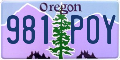 OR license plate 981POY