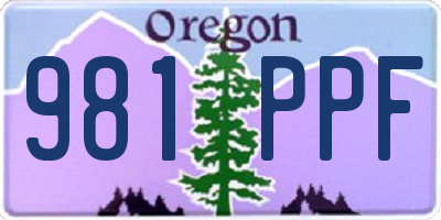 OR license plate 981PPF