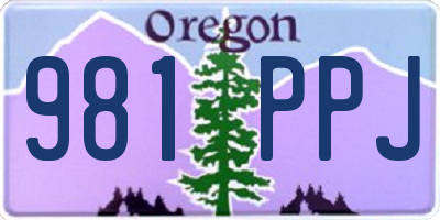 OR license plate 981PPJ