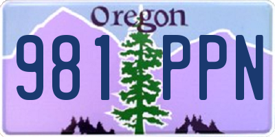 OR license plate 981PPN