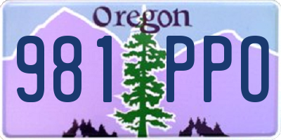 OR license plate 981PPO