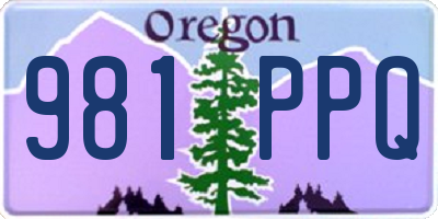 OR license plate 981PPQ