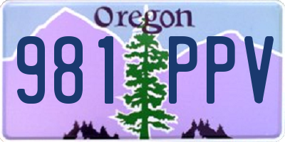 OR license plate 981PPV