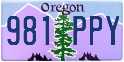 OR license plate 981PPY