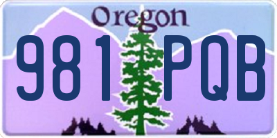 OR license plate 981PQB