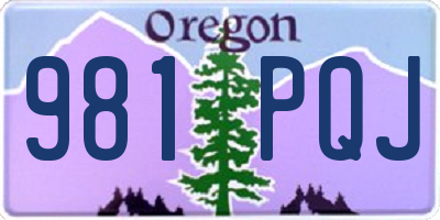 OR license plate 981PQJ