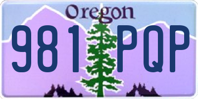 OR license plate 981PQP