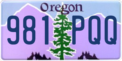 OR license plate 981PQQ