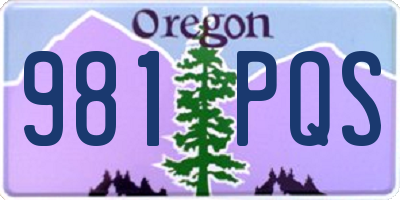 OR license plate 981PQS