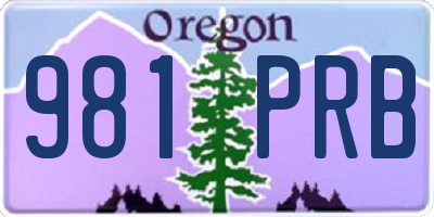 OR license plate 981PRB